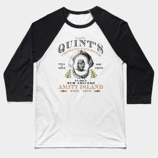 Captain Quint's Jaw Skull Lts Baseball T-Shirt